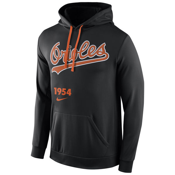 Men Baltimore Orioles Nike Cooperstown Performance Pullover Hoodie Black